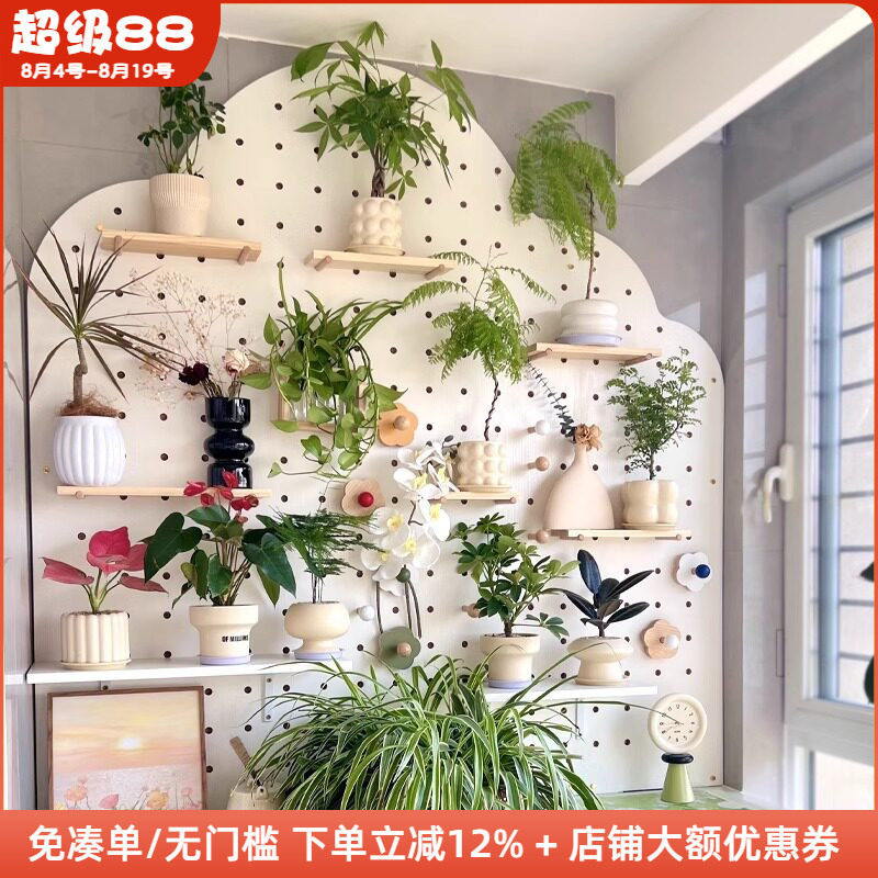 阳台洞洞板绿植墙花架
