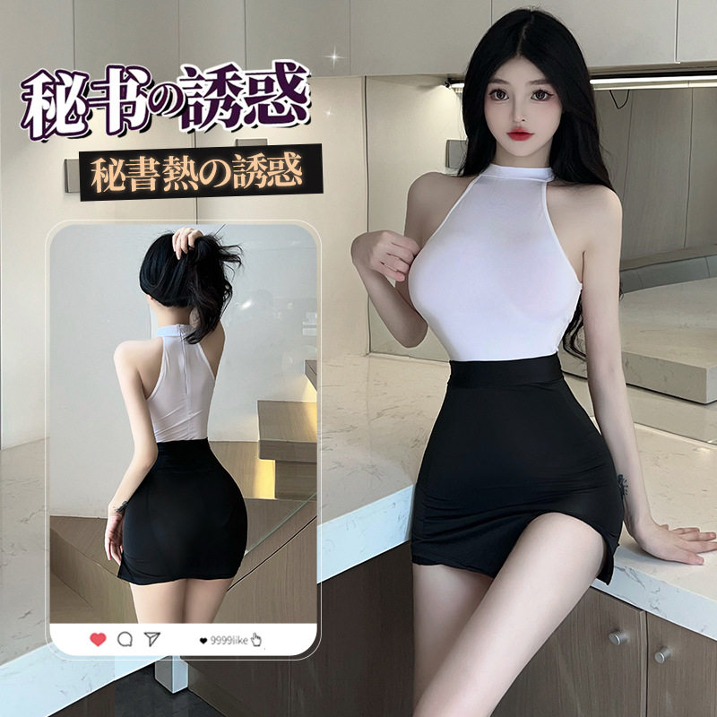 制服性感辣妹秘书丝袜包臀裙紧身情趣ol办公室诱惑职业装床上袍战