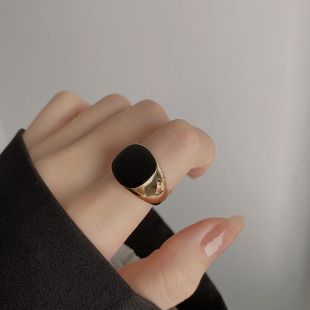 欧美夸张滴油戒指女个性冷淡风钛钢不掉色饰品吸睛指环扳指新款