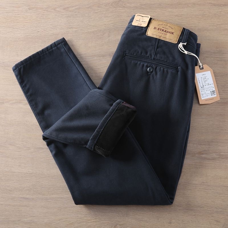 长裤+加绒+直筒+宽松+保暖+工装