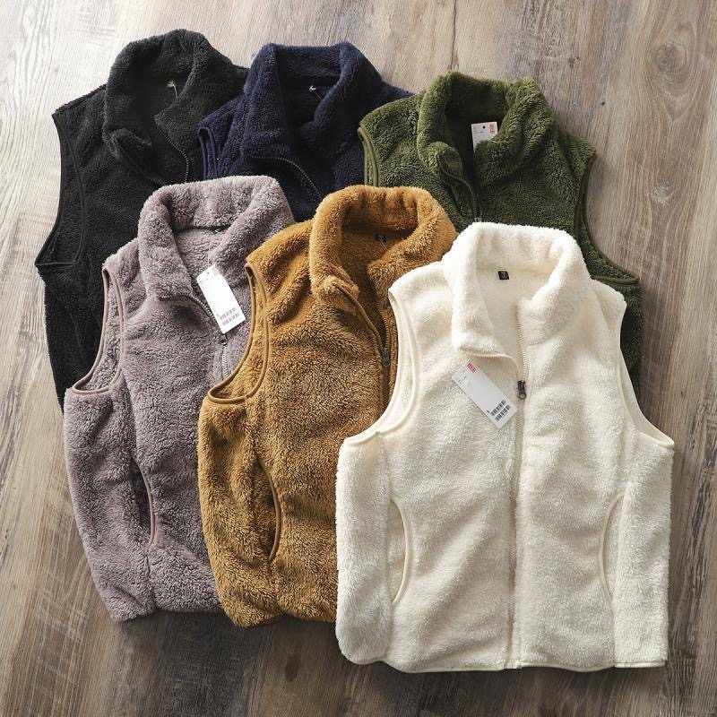 珊瑚绒!高效保暖!秋冬男女休闲立领纯色坎肩马甲情侣摇粒绒背心,男装,常规马甲,淘宝优惠券,粉丝福利购,淘宝优惠卷