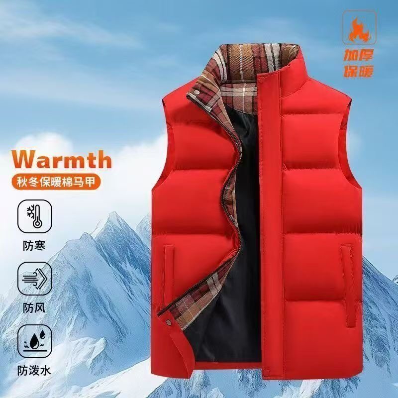 大红色2025秋冬季新款羽绒马甲男坎肩情侣大码外穿加厚保暖背心男,男装,常规马甲,淘宝优惠券,粉丝福利购,淘宝优惠卷