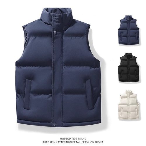 宽松+立领+潮流+秋冬+时尚+马甲