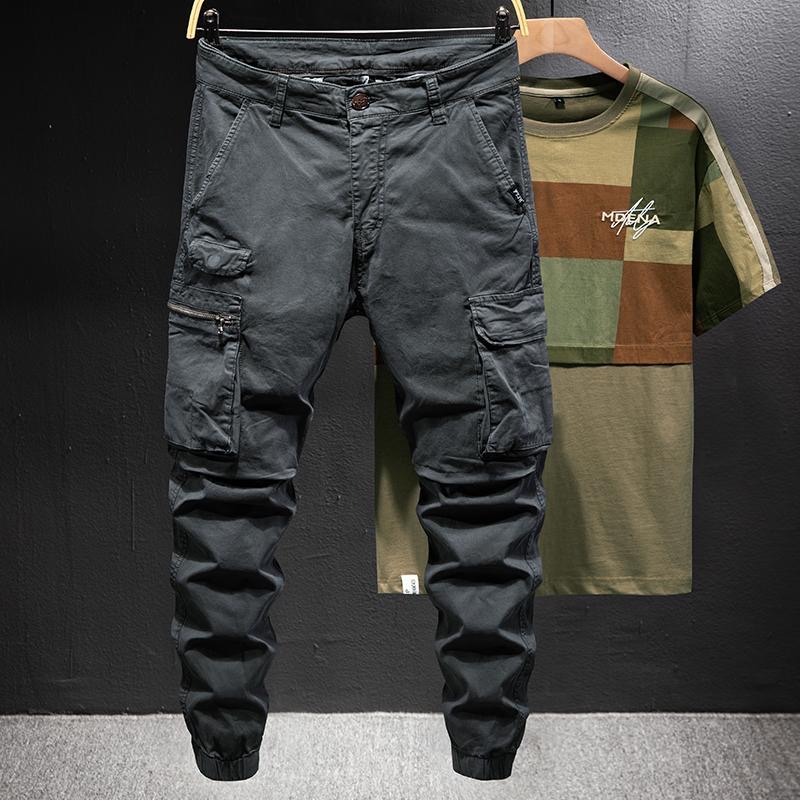 长裤+工装+宽松+多口袋+潮牌休闲