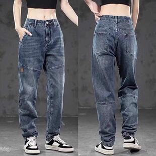 牛仔裤 秋季 新款 干活穿 耐脏耐磨防烫工作裤 子男士 宽松直筒长裤 裤