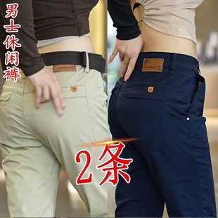 多口袋休闲长裤 秋冬厚款 男纯棉宽松直筒户外运动裤 裤 透气耐磨 工装