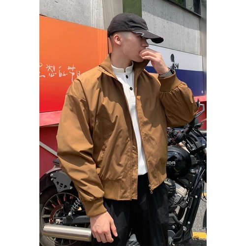 翻领+美式+宽松+秋冬+运动+夹克