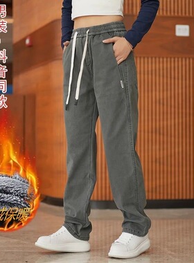 防撕裂耐磨耐脏工装裤男士秋冬季加绒加厚干活穿的宽松休闲长裤子