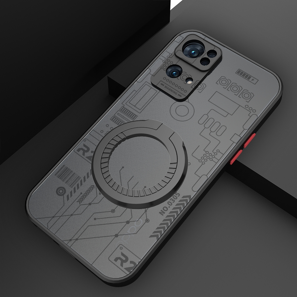 opporeno7手机壳嵌入引磁环