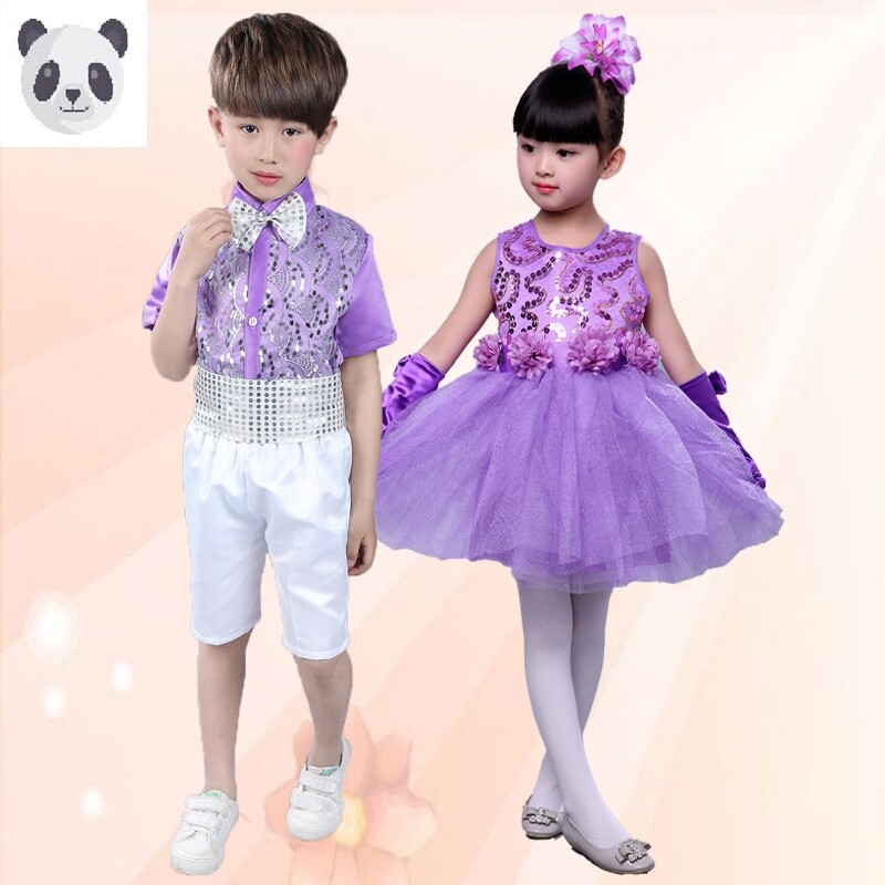 六一儿童演出服幼儿园纱裙可爱女童舞蹈蓬蓬裙粉红色公主裙表演服