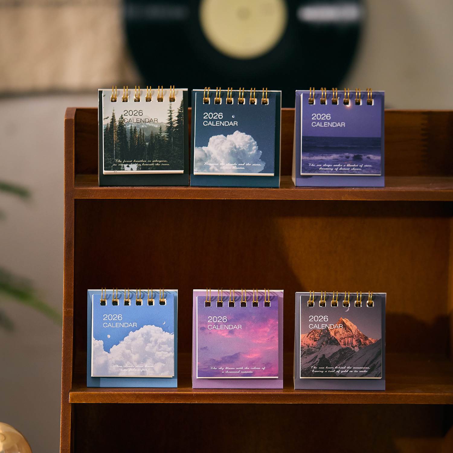 2026年日历创意ins风景迷你小台历白日星光系列2025年新款日历古风办公室桌面摆件倒计时打卡记事创意计划本