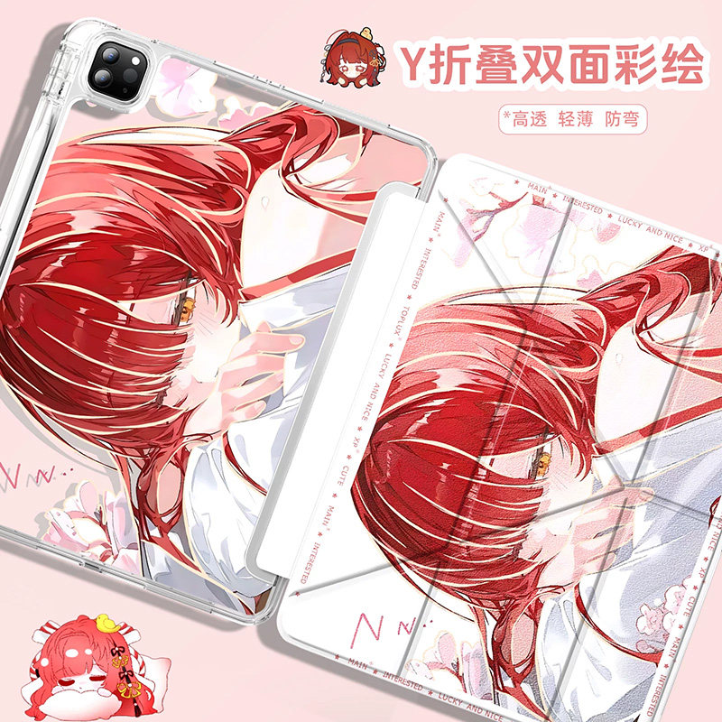 适用三星Tab A9平板壳Galaxy上杉绘梨衣12.4/11英寸龙族s7plus/9fe+二次元s8带笔槽10+动漫女透明s6lite套y折 - 实物图