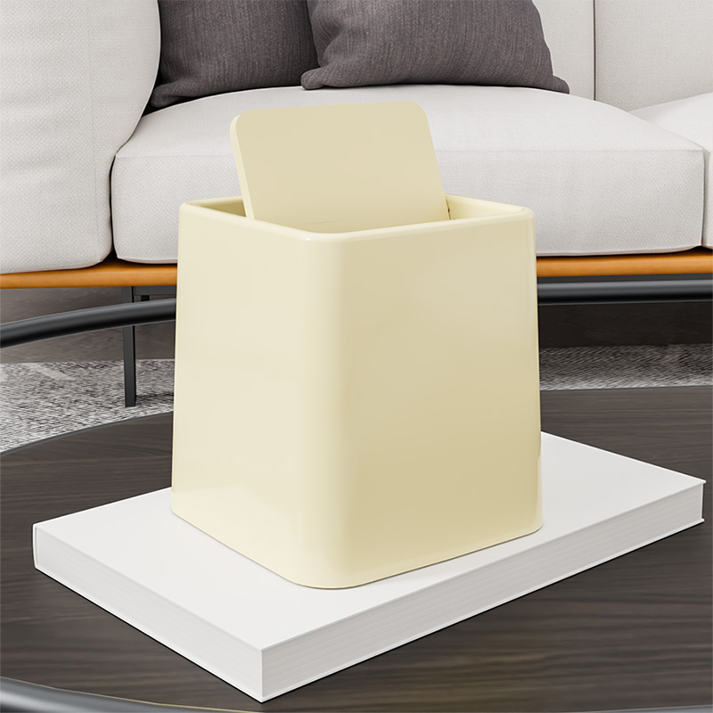 奶油风小号收纳桶轻奢简约纸篓