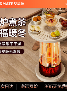 艾美特围炉煮茶取暖桌室内家用2025新款冬季鸟笼电热烧烤火炉神器