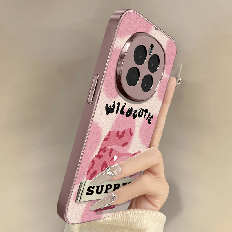 猫咪哭娃适用于荣耀Magic8手机壳magic7新款6卡通网红x60i可爱x50gt女40高级GTPro支架全包防摔小羊皮保护套