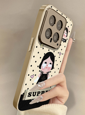 浙皇适用于小米17promax手机壳15spro新款14网红13女12可爱11全包civi5防摔mix4支架羊皮秋冬12ultra波点哭娃