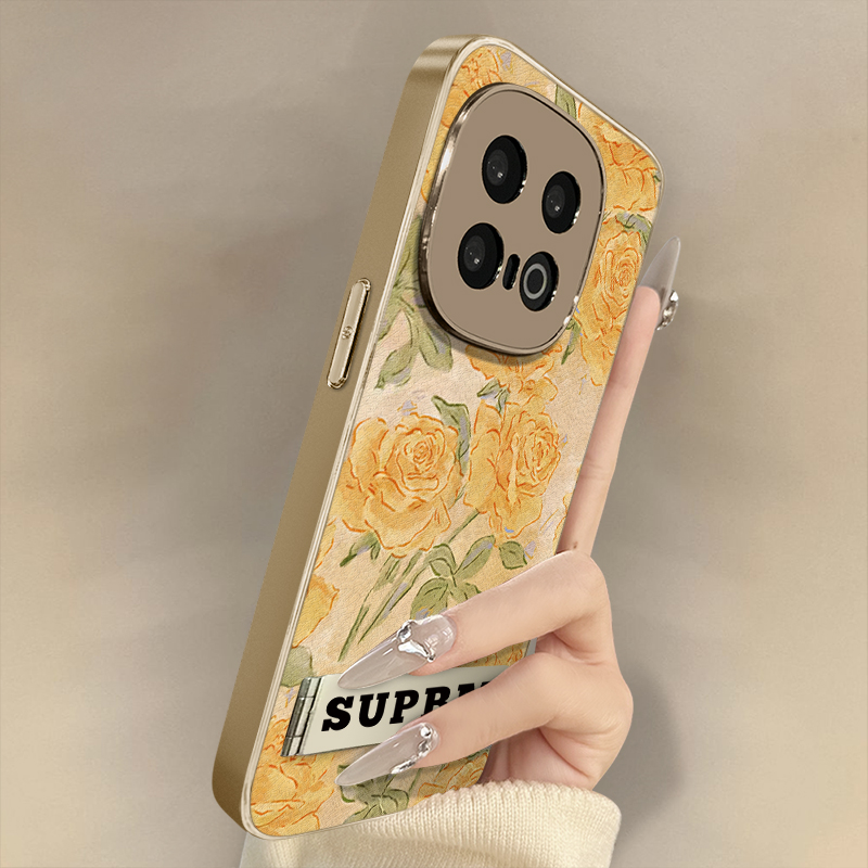 浙皇适用于vivoiqoo13手机壳12高级11网红neo10新款9复古8女7电镀6小羊皮z10turbo全包防摔支架z9x玫瑰花朵