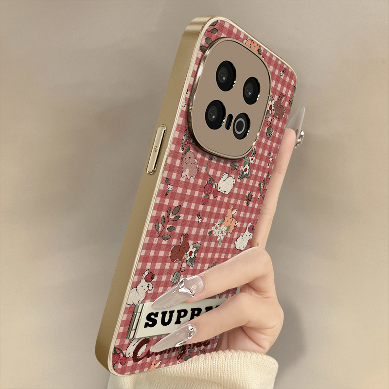 浙皇适用于vivoiqoo13手机壳12新款11卡通neo10女9可爱8全包7防摔6支架z10turbo羊皮秋冬创意z9x格子碎花兔子