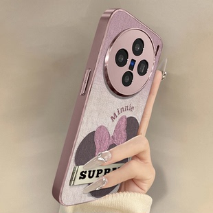 浙皇适用于vivox200s手机壳x100ultra新款 x90s高级x80pro全包x70防摔60支架y300网红78高级羊皮女z9x油画米妮