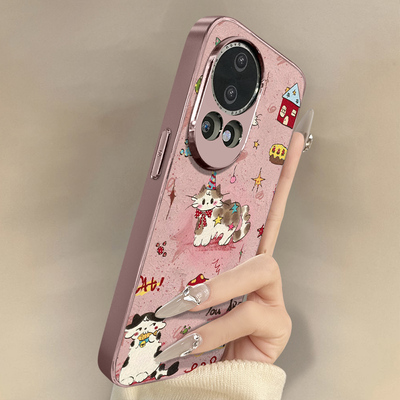 帽子小猫适用于华为nova14手机壳nova14pro新款14ultra卡通13可爱小羊皮12网红11se好看10男女9高级8防摔支架