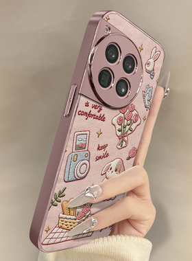 野餐兔子适用于一加15手机壳一加13t新款13卡通12可爱小羊皮11网红Ace6好看ace5ultra男女3pro高级2v防摔支架