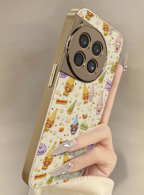 帽子萌熊适用于一加15手机壳一加13t新款13卡通12可爱小羊皮11网红Ace6好看ace5ultra男女3pro高级2v防摔支架