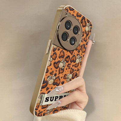 爱心米奇适用于一加15手机壳1加13T新款12卡通11网红ace5pro可爱ace3pro女ace2高级支架全包防摔小羊皮保护套