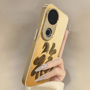 黄底马福适用于vivos30手机壳s30promini新年款 s20马年s19本命年s18e小羊皮s17t防摔s16好看s15男女防摔支架