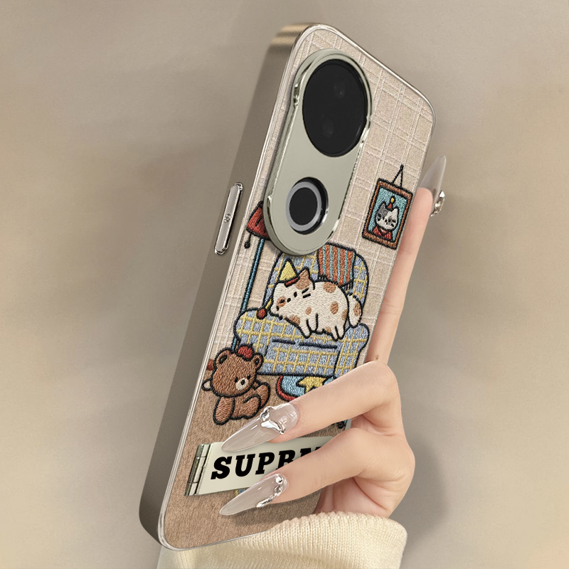 沙发猫咪适用于vivos30手机壳s20pro新款s18e卡通s17t网红15可爱s19女s16高级12支架s10全包防摔小羊皮保护套