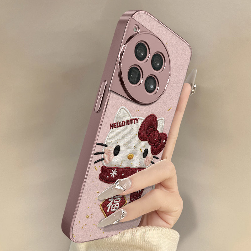 新春kt猫适用于一加15手机壳一加13t新款13卡通12可爱小羊皮11网红Ace6好看ace5ultra男女3pro高级2v防摔支架