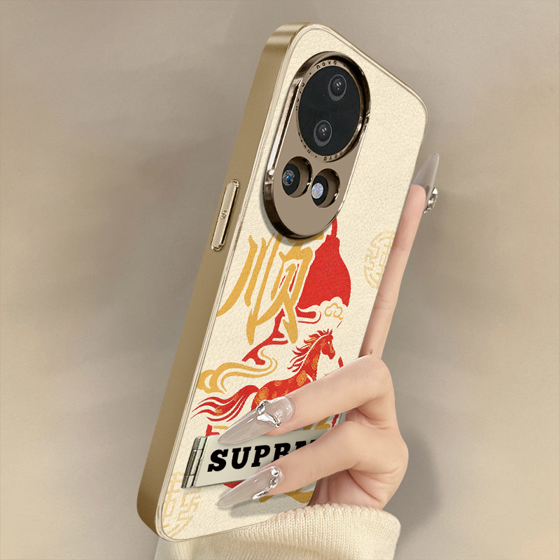 马年顺遂适用于华为nova14手机壳13新款12ultra文字11se网红10pro国风9se女8高级7支架6全包防摔小羊皮保护套