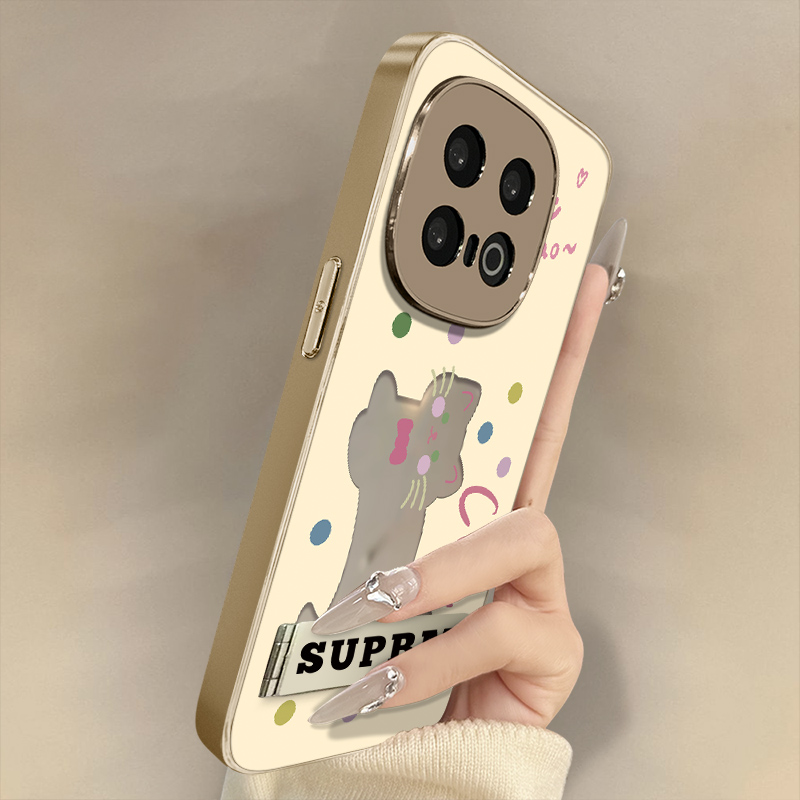 镂空猫咪适用于vivoiqoo15手机壳13新款12卡通neo11网红10可爱女高级感8支架7全包z10turbo电镀镜面z9x保护套