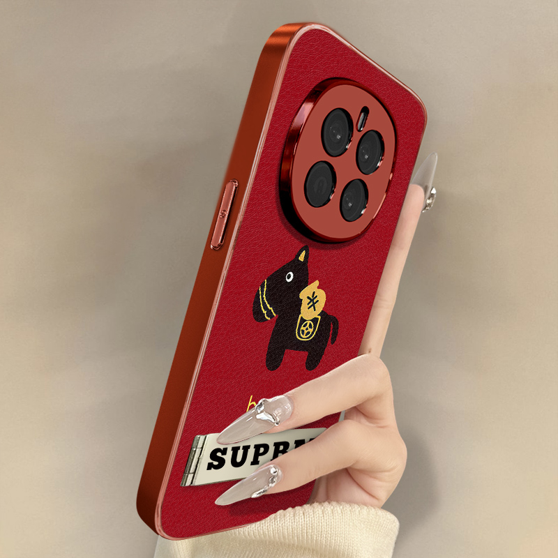 马上有钱适用于荣耀Magic8手机壳magic7新款6卡通网红x60i创意x50gt女40高级GTPro支架全包防摔小羊皮保护套