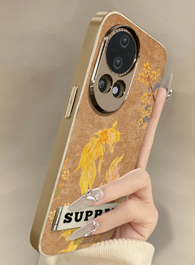 金鱼锦鲤适用华为nova13手机壳12ultra创意11se国潮10pro情侣9新款8简约男女电镀7防摔6小羊皮5高级感支架