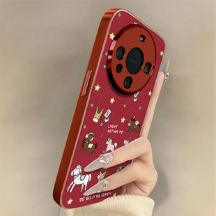 发财金子小马适用于华为mate70手机壳70pro新年款70air马年60pro+本命年小羊皮50防摔40e红色30pro男女支架