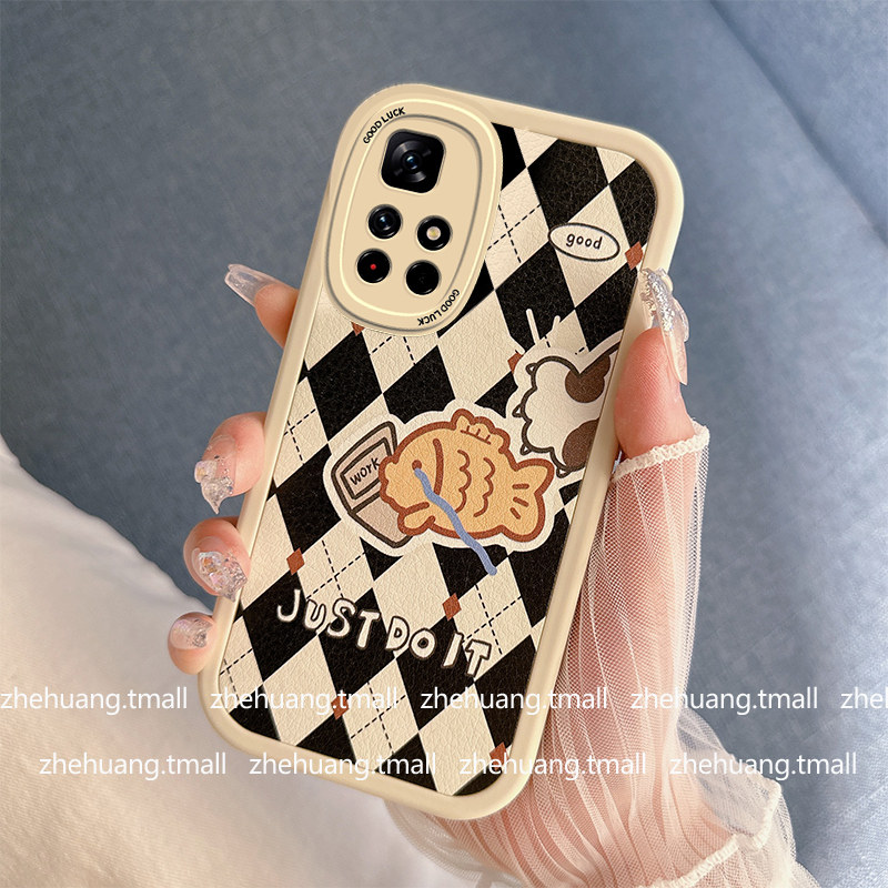 菱格卡通哭泣小鱼适用红米note12pro手机壳note10新款7pro软8pro硅胶