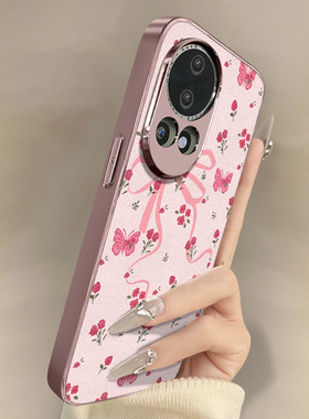 花蝴蝶结适用于华为nova15手机壳nova15pro新款15ultra创意14超火小羊皮13网红12se好看11男女10高级防摔支架