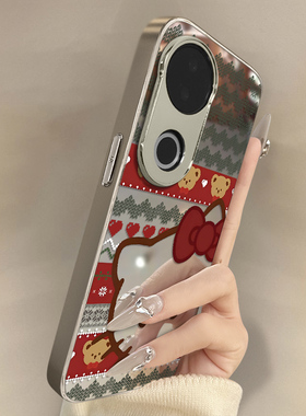 爱心kt猫适用于vivos30手机壳s30pro新款s20镜面s18et网红s17可爱女s15e支架12pro防摔s19全包s16高级保护套