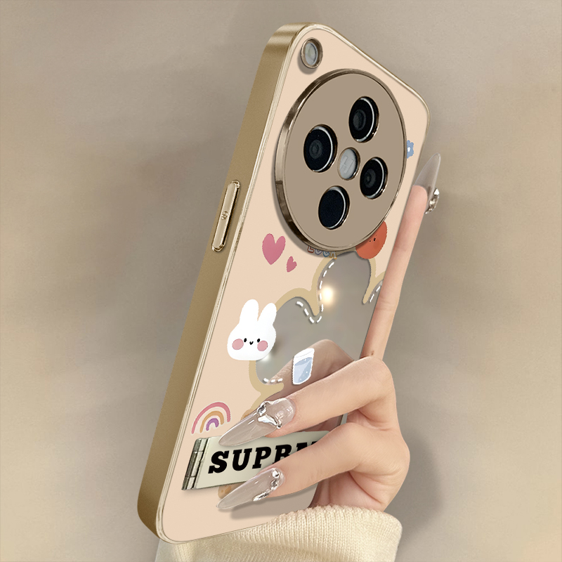 浙皇适用于oppofindx8手机壳x7ultra新款x6pro全包x5防摔a97补妆a93s支架a72女镜面a57可爱a55高级a2镂空花朵