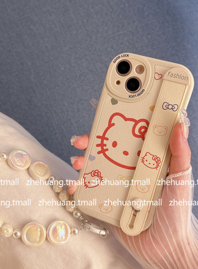 原创卡通手持腕带适用红米note12pro手机壳note10新款k50软k30至尊8pro硅胶note9趣味k60pronote11e保护套