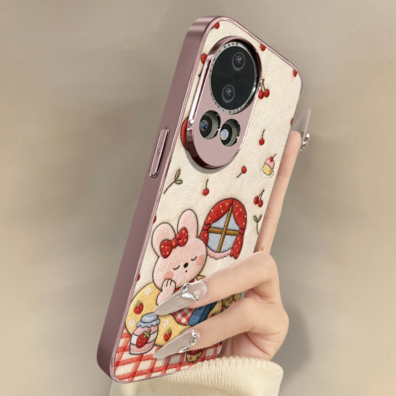 瞌睡兔子适用于华为nova14手机壳nova14pro新款14ultra男女13可爱小羊皮12网红11se好看10小众9高级8防摔支架