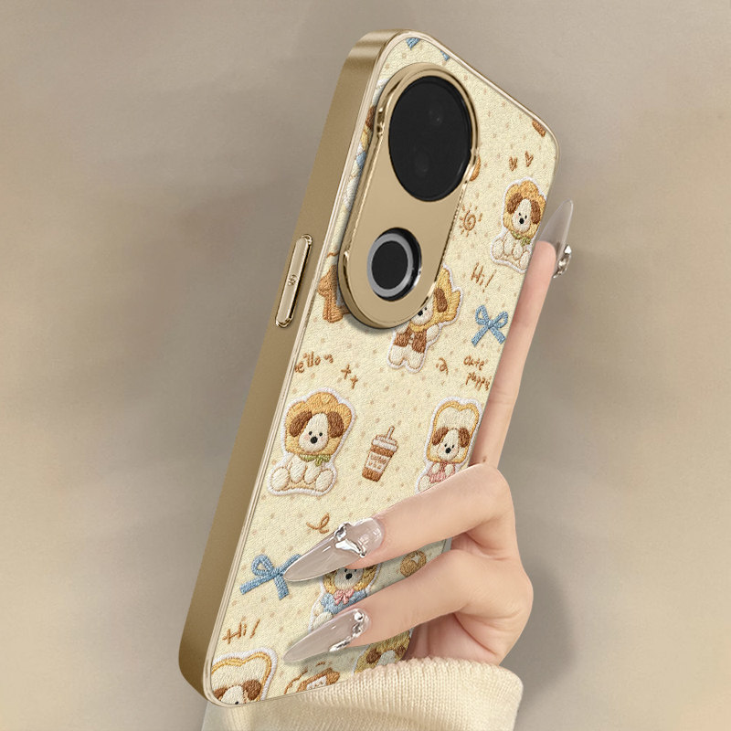 小狗面包适用于vivos30手机壳s30promini新款s20男女s19可爱s18e小羊皮s17t网红s16好看s15小众高级防摔支架