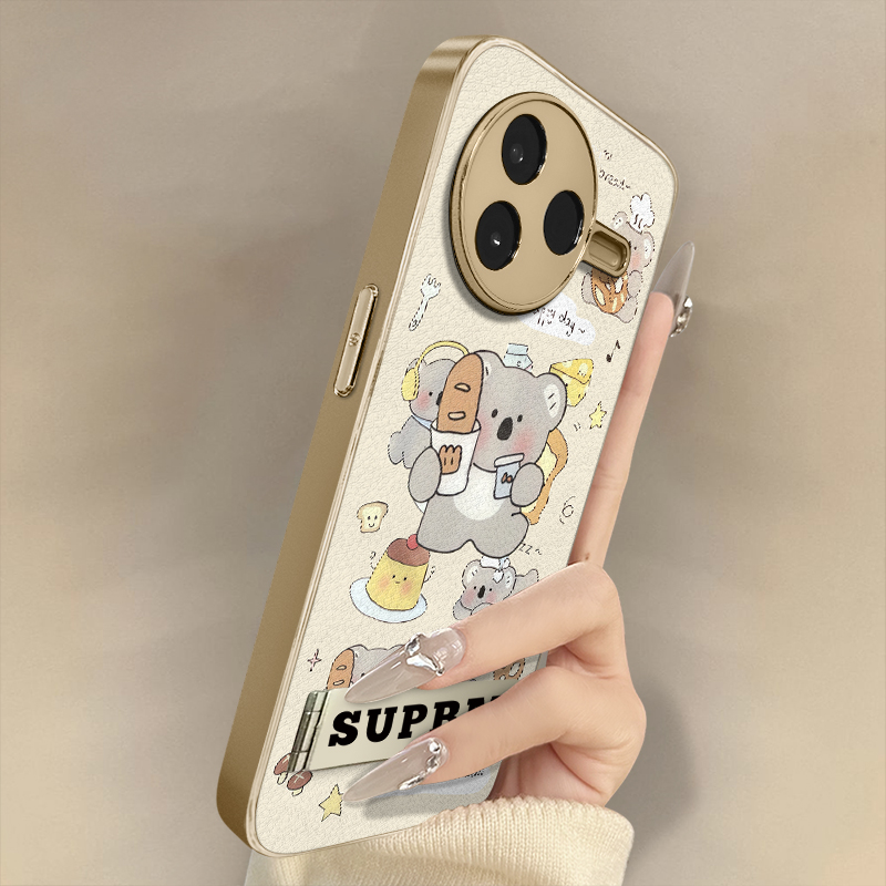 浙皇适用于红米k80手机壳k70e新款k60ultra高级k50全包note14防摔支架13网红卡通羊皮男女可爱12pro面包考拉