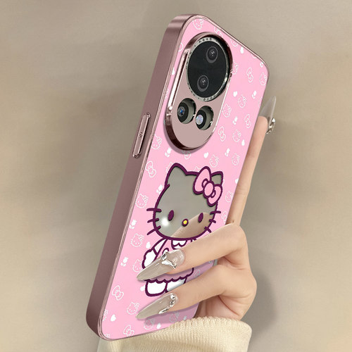 粉裙猫咪适用于华为nova16手机壳16pro新款16ultra可爱15爆款14好看13支架12镜面11高级10小众畅享80超火女款