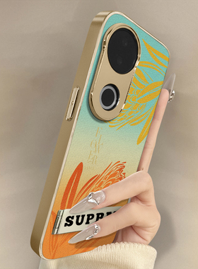 浙皇适用vivoS20Pro手机壳S19高级网红S18eS17t新款S16可爱女S15Pro电镀S12小羊皮S10全包防摔支架帝王花