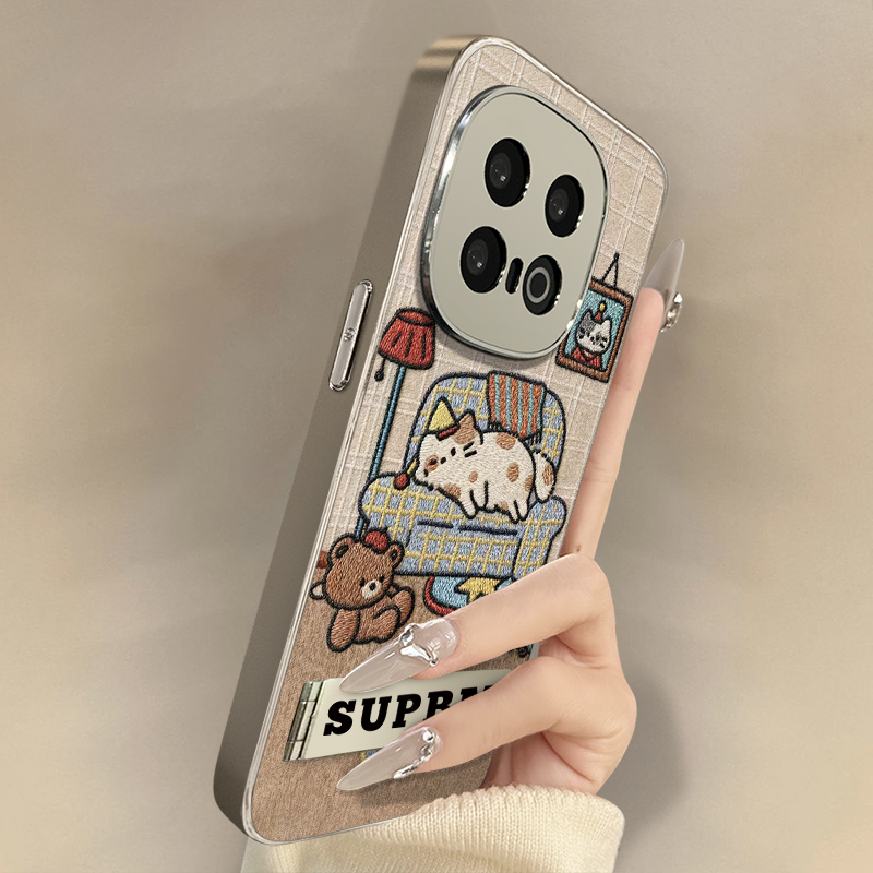 沙发猫咪适用于vivoiqoo13手机壳12新款11卡通neo10网红9可爱女高级8支架7全包6防摔z10turbo小羊皮z9x保护套