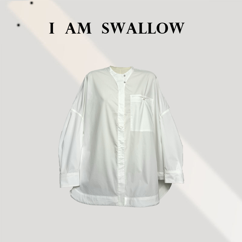 【A/M Swallow】24年夏季新品文艺圆领衬衫 MXC324233#6071