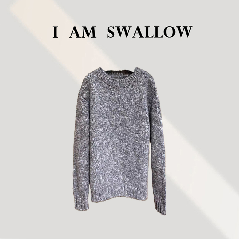 【南油实体店见主页】2026新品夹花灰圆领套头羊毛衫3264M#401