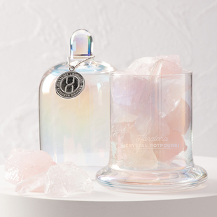 水晶石香薰精油无火扩香石摆件炫彩玻璃钟罩礼盒装家用持久留香