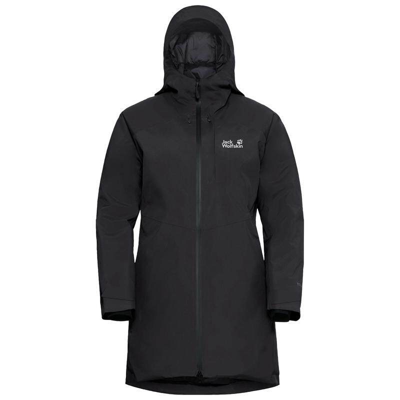 代购Jack wolfskin狼爪女士羽绒服防水防风保暖户外风衣连帽